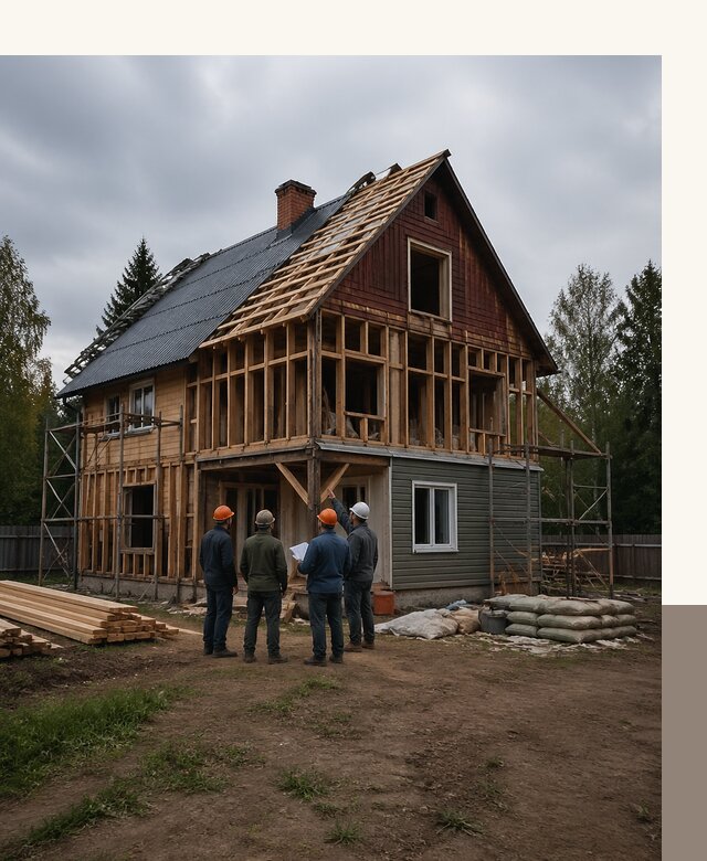 Реконструкция дачного дома в Отрадном под ключ с проектом