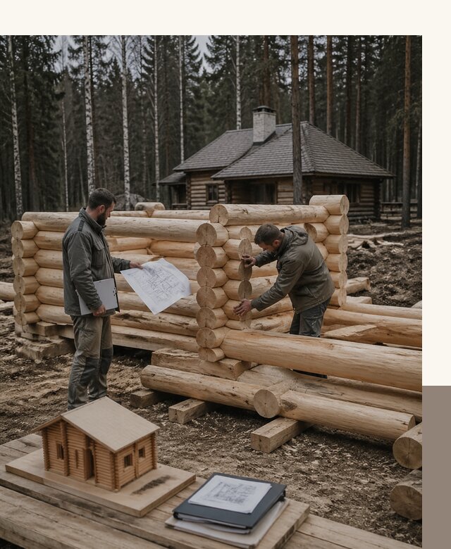 Проектирование и строительство домов из бревна в Отрадном